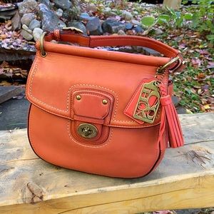 Coach Limited Edition Anniversary Vermillion Leather Willis Crossbody Bag